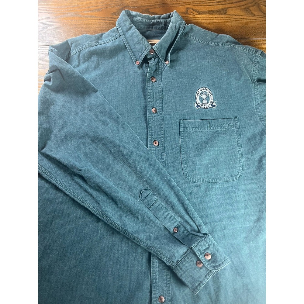 Vintage 1995 77th PGA Championship Riviera Long Sleeve Button Mens Large Green